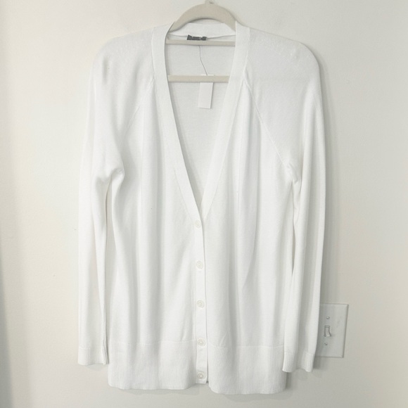 Talbots White Semi-sheer Cardigan Sweater NWT M - Picture 1 of 8